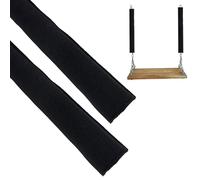 TTFdacai 2 Pcs Swing Chain Cover, Chain Covers for Swings, Swing Handle Grip Sleeve Swing Fence Chains for Playground Swing Sets, Gardens, Patios, Porches, Backyards, and Outdoor Locations (Black)