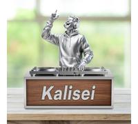 TTFEVVGX Custom DJ Name Desk Sign Personalized Acrylic DJ Desk Ornament Music Studio Decor Plaque Disc Player Hip-hop Singer Figurine Trinket Music Lovers Gift for Men Women