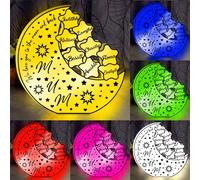 TTFEVVGX Personalized Acrylic LED Moon Lamp - Custom Mother's Day Gift - Multicolor - Modern Wall Light - Bedroom & Living Room Decor
