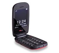 TTfone Lunar TT750 Big Button Simple Easy Clamshell Flip Mobile Phone Pay As You Go (O2 Bundle, Red)