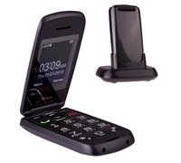 TTfone Star Big Button Simple Easy Flip Sim Free Senior Mobile Phone Grey
