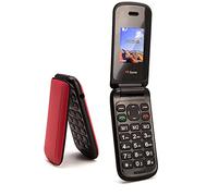 TTfone TT140 Flip Vodafone PAY As You Go Mobile Phone (Red)