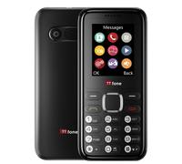 TTfone TT150 Unlocked Basic Mobile Phone UK Sim Free, Long Battery Life, Dual Sim with camera and games, easy to use, durable and light weight pay as you go - Black GiffGaff Pay as you go