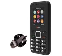 TTfone TT150 Unlocked Basic Mobile Phone UK Sim Free with Bluetooth, Long Battery Life, Dual Sim with camera and games, easy to use, durable and light weight pay as you go (Black, with Mains Charger)