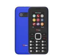 TTfone TT150 Unlocked Basic Mobile Phone UK Sim Free with Bluetooth, Long Battery Life, Dual Sim with camera and games, easy to use, durable and light weight pay as you go (Blue, with USB Cable)