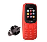 TTfone TT170 UK Sim Free Simple Feature Mobile Phone 1.8inch Screen Camera, Bluetooth Game, Alarm - Pay As You Go (EE, with £10 Credit, Red)