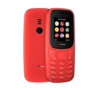 TTfone TT170 UK Sim Free Simple Feature Mobile Phone 1.8inch Screen Camera, Bluetooth Game, Alarm - Pay As You Go (Giff Gaff, with £10 Credit, Red)