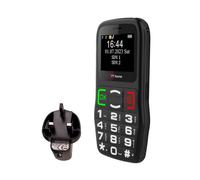 TTfone TT220 Big Button Mobile Phone for the Elderly with Emergency Assistance button, talking keys, long battery life, Simple easy to use - Pay As You Go (EE, with £10 Credit, Black)