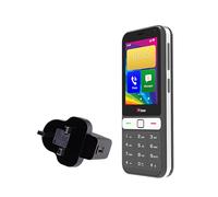 TTfone TT280 - Simple 4G Dual SIM Bar Phone with Android, 2.8" Touchscreen, Keypad, 2MP Camera, USB-C - Easy to Use Unlocked Mobile (with Mains Charger)