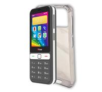 TTfone TT280 - Simple 4G Dual SIM Bar Phone with Android, 2.8" Touchscreen, Keypad, 2MP Camera, USB-C - Easy to Use Unlocked Mobile with Original Silicone Clear Case Transparent Protective Cover