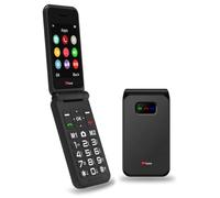 TTfone TT760 4G USB-C Mobile Phone for the Elderly, Simple and easy to use flip folding cell cheap and easy to use, O2 Pay as you go (Black, with Mains Charger)