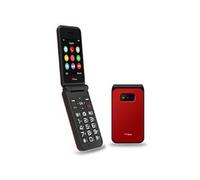 TTfone TT760 4G USB-C Mobile Phone for the Elderly, Simple and easy to use flip folding cell cheap and easy to use, O2 Pay as you go (Red, with USB Cable)