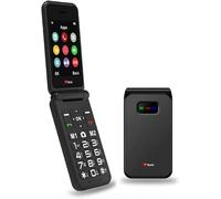 TTfone TT760 4G USB-C Mobile Phone for the Elderly, Simple and easy to use flip folding cell cheap and easy to use, O2 Pay as you go with £10 Credit (with Mains Charger, Black)