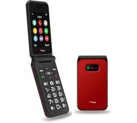 TTfone TT760 4G USB-C Mobile Phone for the Elderly, Simple and easy to use flip folding cell cheap and easy to use, O2 Pay as you go with £10 Credit (with USB Cable, Red)