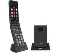 TTfone TT760 4G USB-C Mobile Phone for the Elderly, Simple and easy to use flip folding cell cheap and easy to use, EE Pay as you go with £10 Credit (with USB Cable, Black)