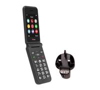TTfone TT760 4G USB-C Mobile Phone for the Elderly, Simple and easy to use flip folding cell cheap and easy to use, EE Pay as you go (Black, with Mains Charger)
