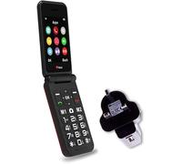 TTfone TT760 4G USB-C Mobile Phone for the Elderly, Simple and easy to use flip folding cell cheap and easy to use, Vodafone Pay as you go with £10 Credit (with Dock Charger, Red)