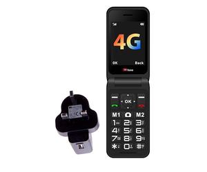 TTfone TT760 4G USB-C Mobile Phone for the Elderly, Simple and easy to use flip folding cell cheap and easy to use, Vodafone Pay as you go with £10 Credit (with Dock Charger, Black)