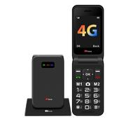 TTfone TT760 Black Flip 4G Mobile for Elderly w/ Docking station & PAYG O2 SIM