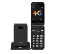 TTfone TT760 Flip 4G Big Button Mobile Phone for the Elderly with Emergency Assistance button Unlocked Basic Mobile Phone (Black, with Dock Charger)