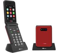 TTfone TT760 Flip 4G Big Button Mobile Phone for the Elderly with Emergency Assistance button Unlocked Basic Mobile Phone (Red, with Dock Charger)