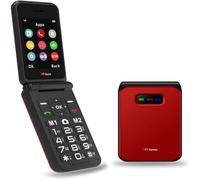 TTfone TT760 RED Flip 4G Big Button Mobile Phone for the Elderly with Emergency Assistance button with Vodafone Sim Card