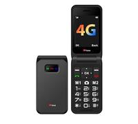 TTfone TT760 Flip 4G Big Button Mobile Phone for the Elderly with Emergency Assistance button Unlocked Basic Mobile Phone (Black, with USB Cable)