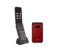 TTfone TT760 RED Flip 4G Big Button Mobile Phone for the Elderly with Emergency Assistance button with Vodafone Sim Card