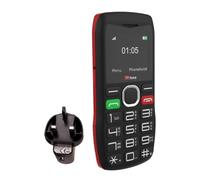 TTfone TT880 Easy-to-Use Mobile Phone for Seniors and Elderly - Large Button Phone with Emergency Assistance Button - Pay As You Go (O2 PAYG, Red, with Mains Charger)
