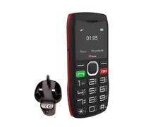 TTfone TT880 Easy-to-Use Mobile Phone for Seniors and Elderly - Large Button Phone with Emergency Assistance Button - Pay As You Go (Giff Gaff PAYG, Red, with Mains Charger)