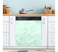 Ttgoth Abstract Marble Mint Green Dishwasher Magnet Cover Decorative Magnetic Dish Washer Front Door Cover Panel Decal Trimmable Magnet Sticker for Kitchen Appliance Decor 23 x 26 Inch