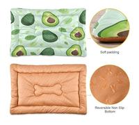Ttgoth Avocado Dog Bed Mat Crate Pad Soft Washable Kennel Pad Pet Sleeping Mat with Anti-Slip Bottom for Large Medium Small Dogs, 45.7x60.9 cm
