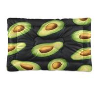 Ttgoth Avocado Dog Bed Mat Crate Pad Soft Washable Kennel Pad Pet Sleeping Mat with Anti-Slip Bottom for Large Medium Small Dogs, 45.7x60.9 cm