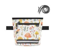 Ttgoth Bird Mushroom Dog Treat Pouch for Training, Hands-Free Treat Bag with Magnetic Closure, Adjustable Waist Belt & Reflective Strip, Waterproof Puppy Snack Reward Bag for Pet Walking
