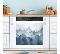 Ttgoth Blue Gray Mountain Dishwasher Magnet Cover Decorative Magnetic Dish Washer Front Door Cover Panel Decal Trimmable Magnet Sticker for Kitchen Appliance Decor 23 x 26 Inch