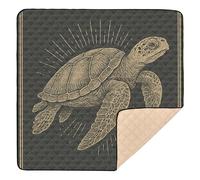 Ttgoth Boho Sea Turtle Baby Play Mat Baby Play Mat for Floor 127x127cm Soft Foldable Crawling Mat Waterproof Non-Slip Floor Mat Kids Playmat for Infants Babies Toddlers