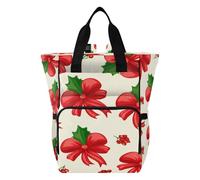 Ttgoth Bows Diaper Bag Backpack Waterproof Baby Changing Bag with Insulated Bottle Holders Multi-Pocket Travel Nappy Backpack with Stroller Straps for Mum & Dad