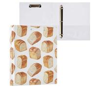 Ttgoth Bread 3 Ring Binder Holds 200 Sheets D Ring A4 Binder with 3 Clear Pockets Folder & Document Organiser for Classroom Office Hospitals