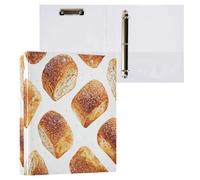 Ttgoth Bread 3 Ring Binder Holds 200 Sheets D Ring A4 Binder with 3 Clear Pockets Folder & Document Organiser for Classroom Office Hospitals
