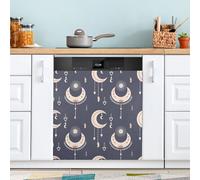 Ttgoth Celestial Elements Dishwasher Magnet Cover Decorative Magnetic Dish Washer Front Door Cover Panel Decal Trimmable Magnet Sticker for Kitchen Appliance Decor 23 x 26 Inch