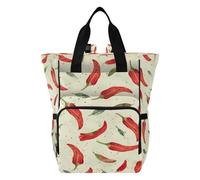 Ttgoth Chili Peppers Diaper Bag Backpack Waterproof Baby Changing Bag with Insulated Bottle Holders Multi-Pocket Travel Nappy Backpack with Stroller Straps for Mum & Dad