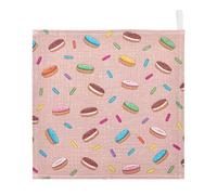Ttgoth Chocolate Donuts Baby Muslin Washcloths, 3 Pack 4-Layer Cotton Face Towels with Hanging Loop, Soft Absorbent Wash Cloths for Newborns, 30 x 30 cm