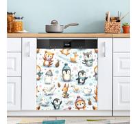 Ttgoth Christmas Animals Dishwasher Magnet Cover Decorative Magnetic Dish Washer Front Door Cover Panel Decal Trimmable Magnet Sticker for Kitchen Appliance Decor 23 x 26 Inch