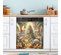Ttgoth Christmas Animals Dishwasher Magnet Cover Decorative Magnetic Dish Washer Front Door Cover Panel Decal Trimmable Magnet Sticker for Kitchen Appliance Decor 23 x 26 Inch