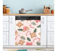 Ttgoth Christmas Candy Dishwasher Magnet Cover Decorative Magnetic Dish Washer Front Door Cover Panel Decal Trimmable Magnet Sticker for Kitchen Appliance Decor 23 x 26 Inch