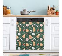 Ttgoth Christmas Cookie Candy Dishwasher Magnet Cover Decorative Magnetic Dish Washer Front Door Cover Panel Decal Trimmable Magnet Sticker for Kitchen Appliance Decor 23 x 26 Inch