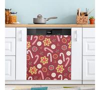Ttgoth Christmas Cookie Candy Dishwasher Magnet Cover Decorative Magnetic Dish Washer Front Door Cover Panel Decal Trimmable Magnet Sticker for Kitchen Appliance Decor 23 x 26 Inch