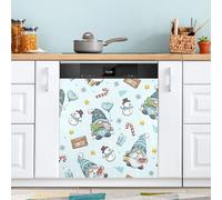 Ttgoth Christmas Gnome Dishwasher Magnet Cover Decorative Magnetic Dish Washer Front Door Cover Panel Decal Trimmable Magnet Sticker for Kitchen Appliance Decor 23 x 26 Inch