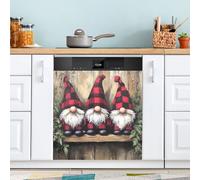 Ttgoth Christmas Gnome Dishwasher Magnet Cover Decorative Magnetic Dish Washer Front Door Cover Panel Decal Trimmable Magnet Sticker for Kitchen Appliance Decor 23 x 26 Inch