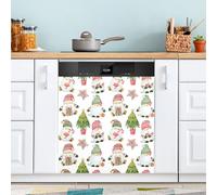 Ttgoth Christmas Gnome Dishwasher Magnet Cover Decorative Magnetic Dish Washer Front Door Cover Panel Decal Trimmable Magnet Sticker for Kitchen Appliance Decor 23 x 26 Inch